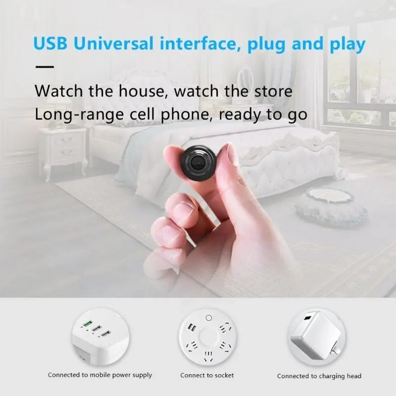 The X5 WiFi Mini Camera delivers high-definition 1080p video, 140° wide-angle coverage, and advanced 940nm infrared night vision for discreet, 24/7 monitoring.