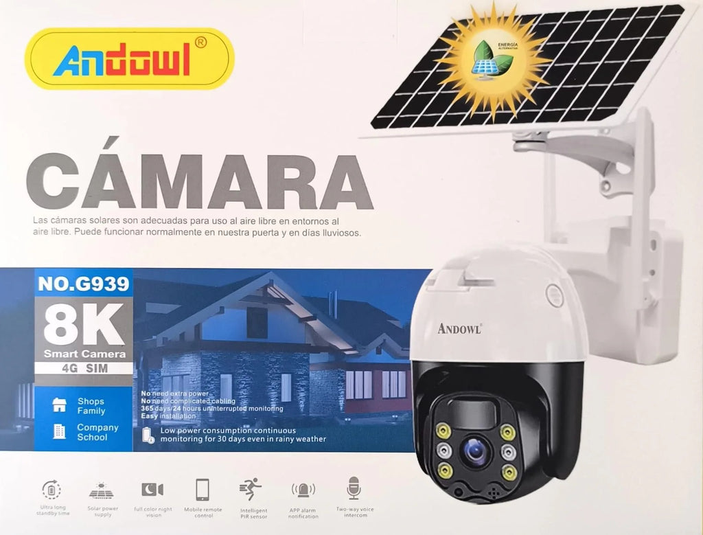 Andowl G939 IP66 8K 4G Sim Smart Surveillance Camera with Mobile Phone App