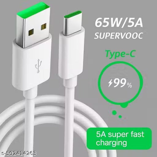 65W Type-C Data Cable Fast Charging | Flash Charge Cable for Oppo, Realme, OnePlus