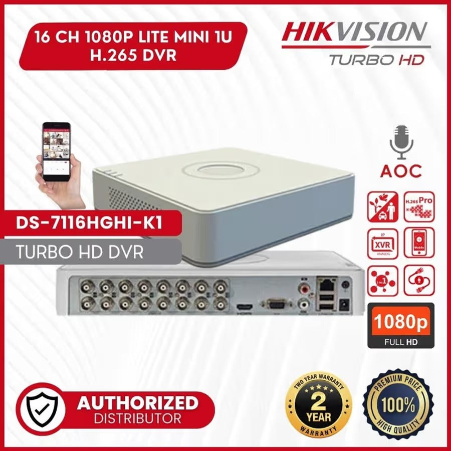 Hikvision Turbo DVR 7100 Series DS-7116HGHI-F1
Hikvision