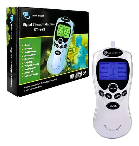 Electric Digital Therapy Body Pain Relief Massage 4 Electrode Pads