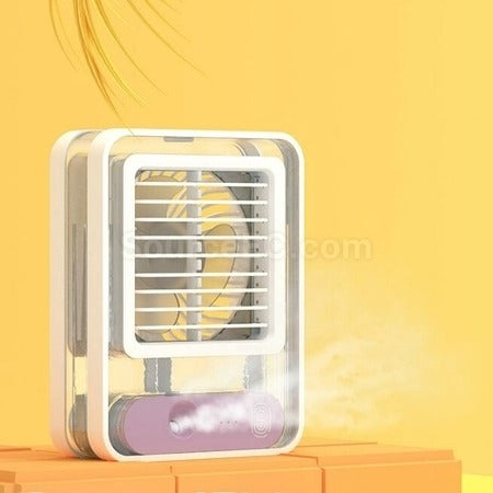 Transparent light touch air conditioner fan