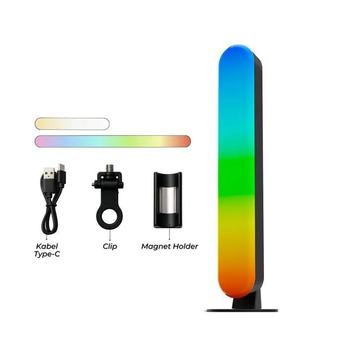PM-231 Handheld RGB Fill Light with Clip and Base.