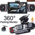 DashCam Car Dvr Video Recorder 4 Channels 360° WIFI Front inside Rotatable Rear View Camera 24h Parking Monitor Car dash cam.