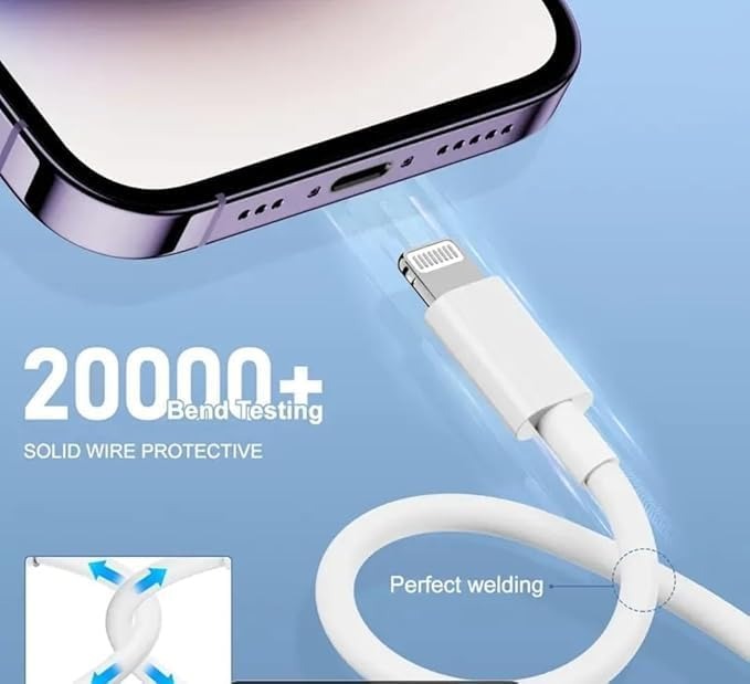 USB Lightning Cable for iPhone, iPad and iPod, Fast Charging and Data Sync.