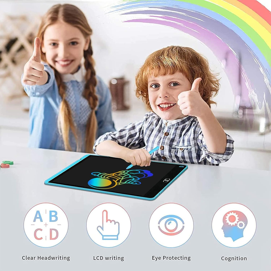 Drawing Pad for Kids Toys Age 3+, Colourful LCD Writing Tablet for Kids, 12-inch Drawing Tablet with Lock Key, Christmas Birthday Gifts.