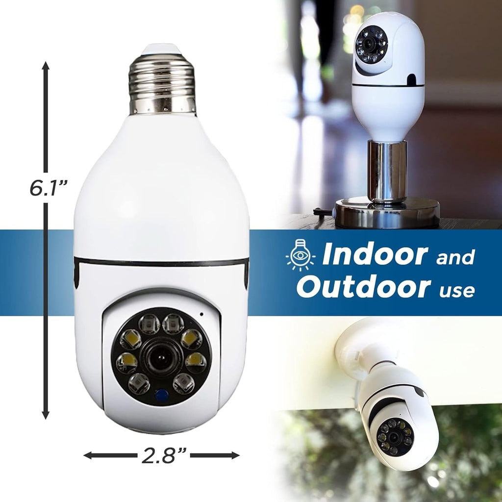 Sight Bulb Security Camera, Two Way Talk 1080P HD Video WiFi Smart Camera, Indoor Outdoor Night Vision 360 Degree Motion Detection with SD Card (Pack of 2)