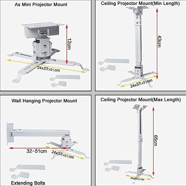 Projector Ceiling Mounting Bracket, Universal Projector Ceiling Bracket, Universal Bracket for Projector Mounting.