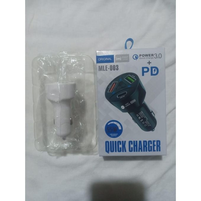 Quick Charge 3.0 PD 55W Multi-USB Car Charger for Mobiles & Tablets - 3.1A Power Delivery with Fast Charging |