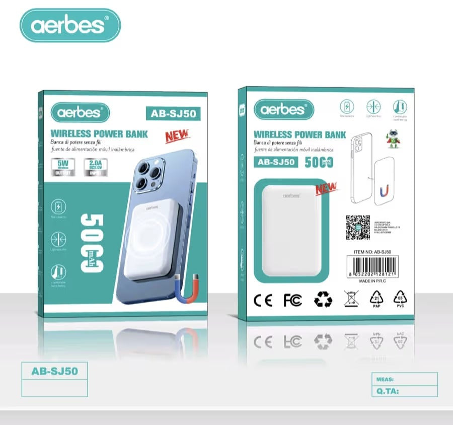 AB-SJ50 Aerbes 5000mah Magnetic Power BanK.