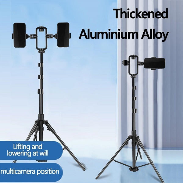 PM-201 1.9M Tripod Stand With 2 in 1 Phone Holder.