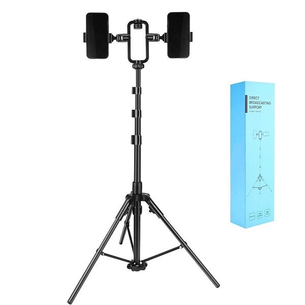 PM-201 1.9M Tripod Stand With 2 in 1 Phone Holder.