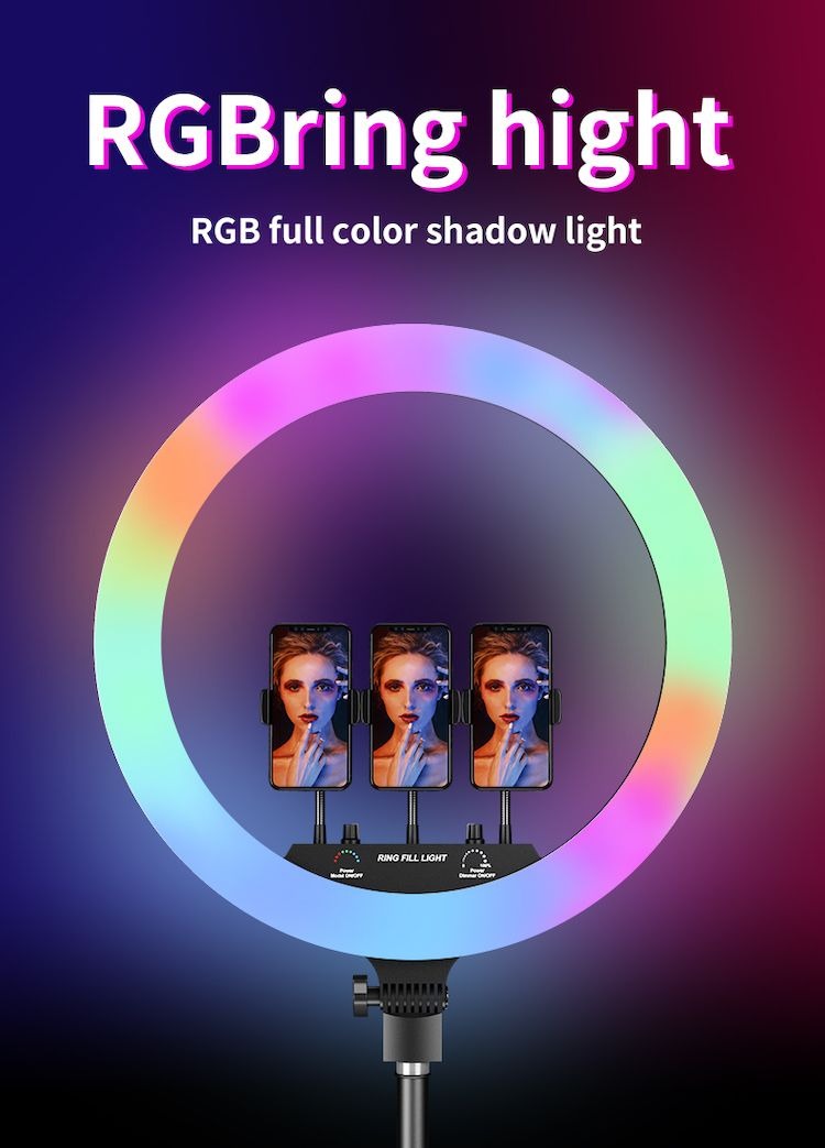 RGB Ring Light 18' inch with Tripod Stand MJ18.
