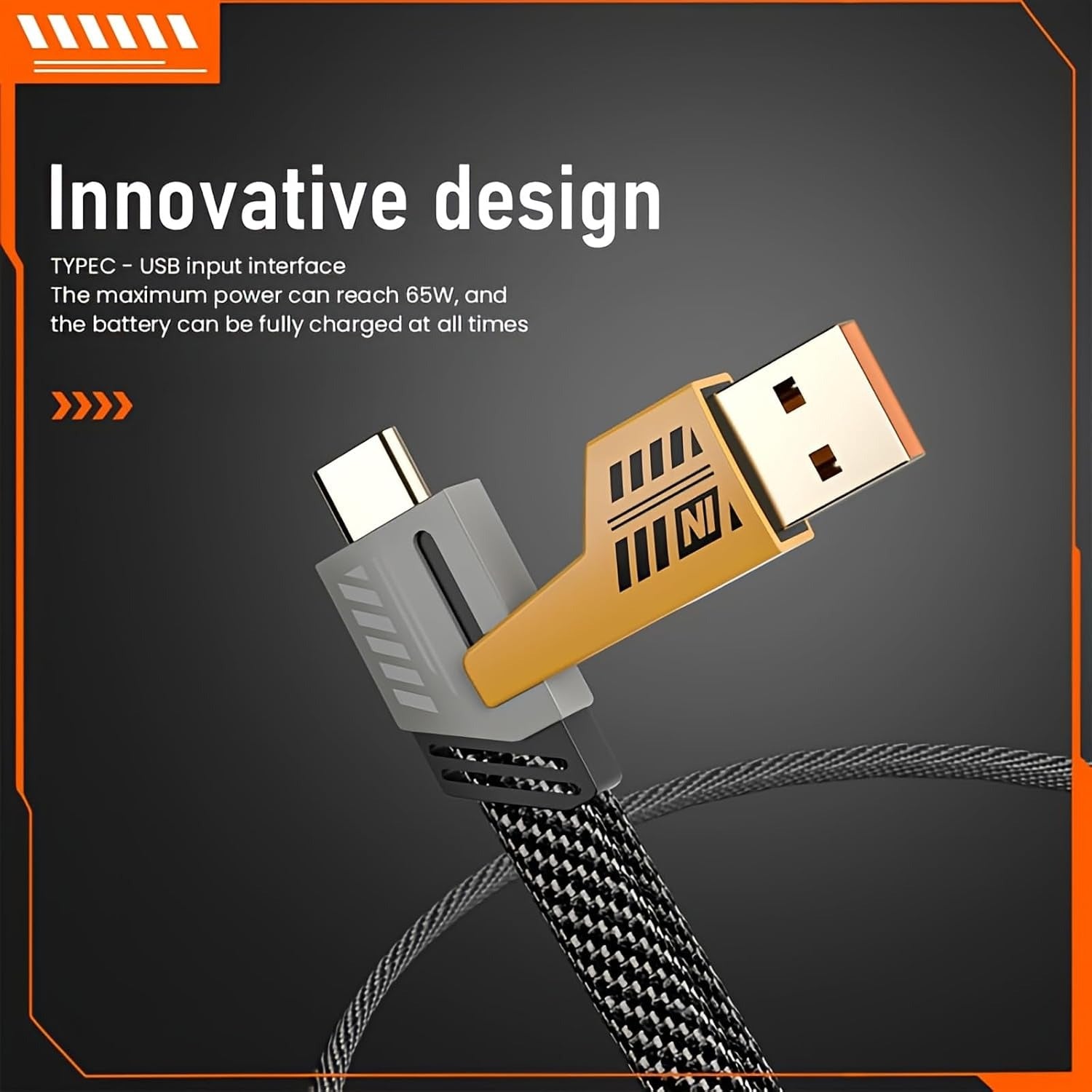 Multi USB Charging Cable 4 in 1, 1.2M Fast Charging Cable with USB A/USB C 65W Type-C and 27W PD Fast Charging Data Transfer Cable Compatible with All Phones.