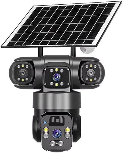 Solar Powered Security Camera 4K Wireless Outdoor 360°