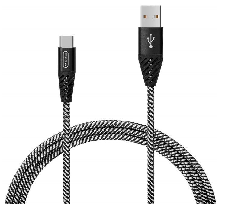 Ezra USB-A to USB Type-C 3A 1 Meter Fast Charging Black Cable