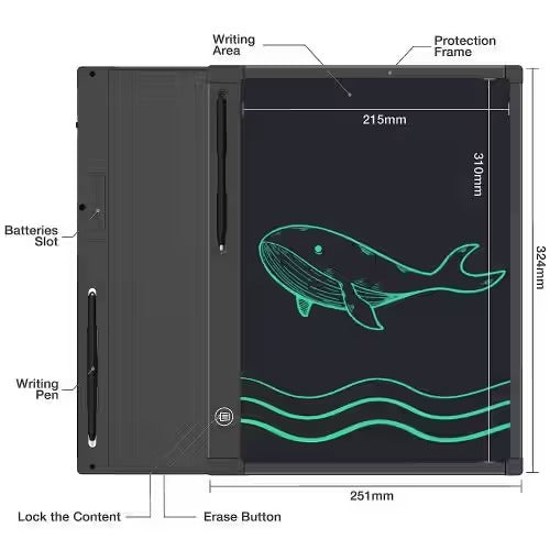 10″ Eco Friendly LCD Writing Tablet With Stylus.