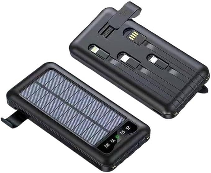 Itel H-209 Solar PowerBank 30000mAh Built in 4 Cable Portable Charging.