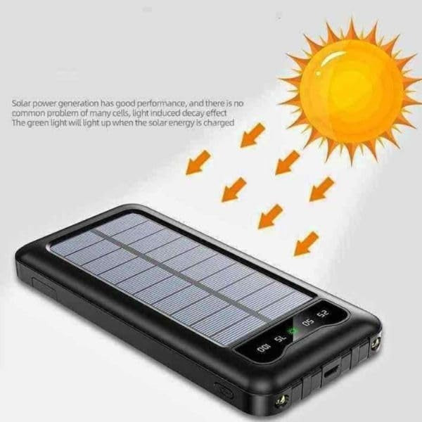 Itel H-209 Solar PowerBank 30000mAh Built in 4 Cable Portable Charging.