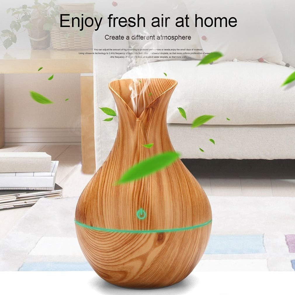 Perfect Dealz Grain Electric Essential Oil Diffuser and Humidifier - Light Brown