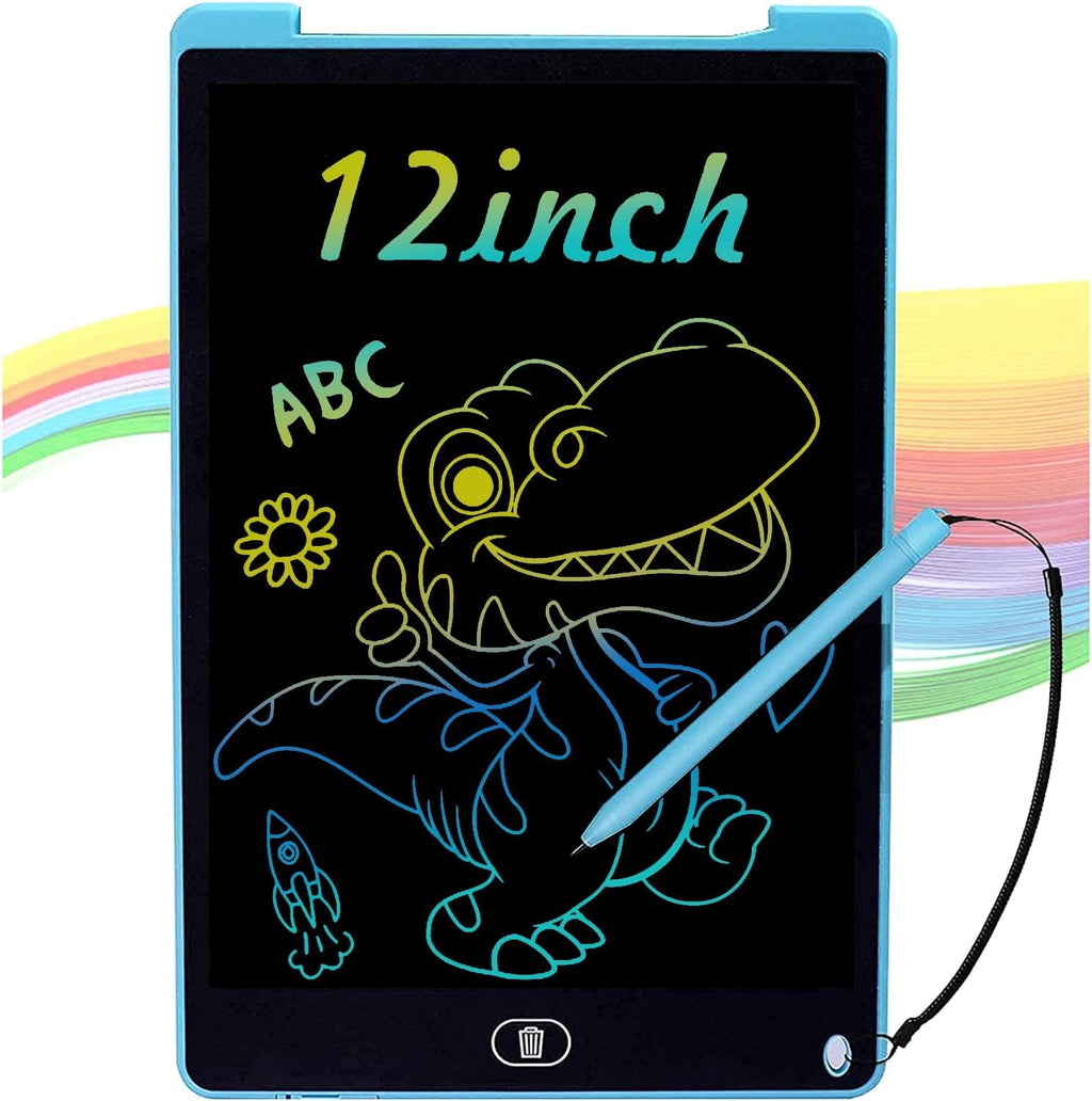 Drawing Pad for Kids Toys Age 3+, Colourful LCD Writing Tablet for Kids, 12-inch Drawing Tablet with Lock Key, Christmas Birthday Gifts.