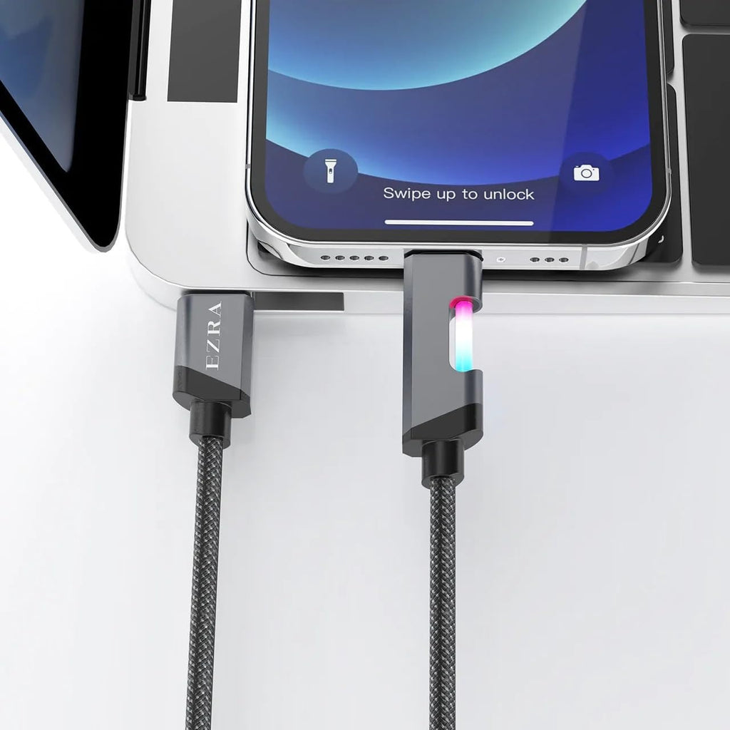 EZRA 60W PD3.0 Fast Charging, Zinc Alloy Nylon Braided USB to Type-C Cable, for iPhone 15/Pro/Plus/Pro Max, (USB C/C, 1m)