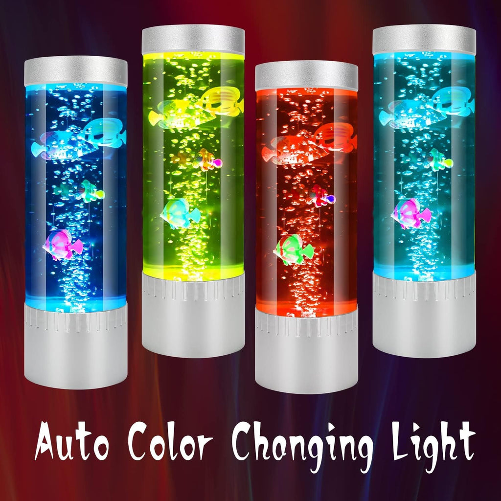 Bubble Fish Lamp, Sensory Bubble Tube Lamp, Artificial Fish Tank with Moving Fish, to Light Up Your Life Like a Lamp, Fish Tank Light and Aquarium.