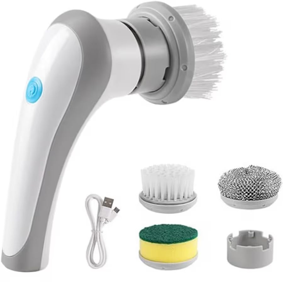XM280 Rechargeable Handheld Electric Cleaning Brush With 3 Cleaning Heads