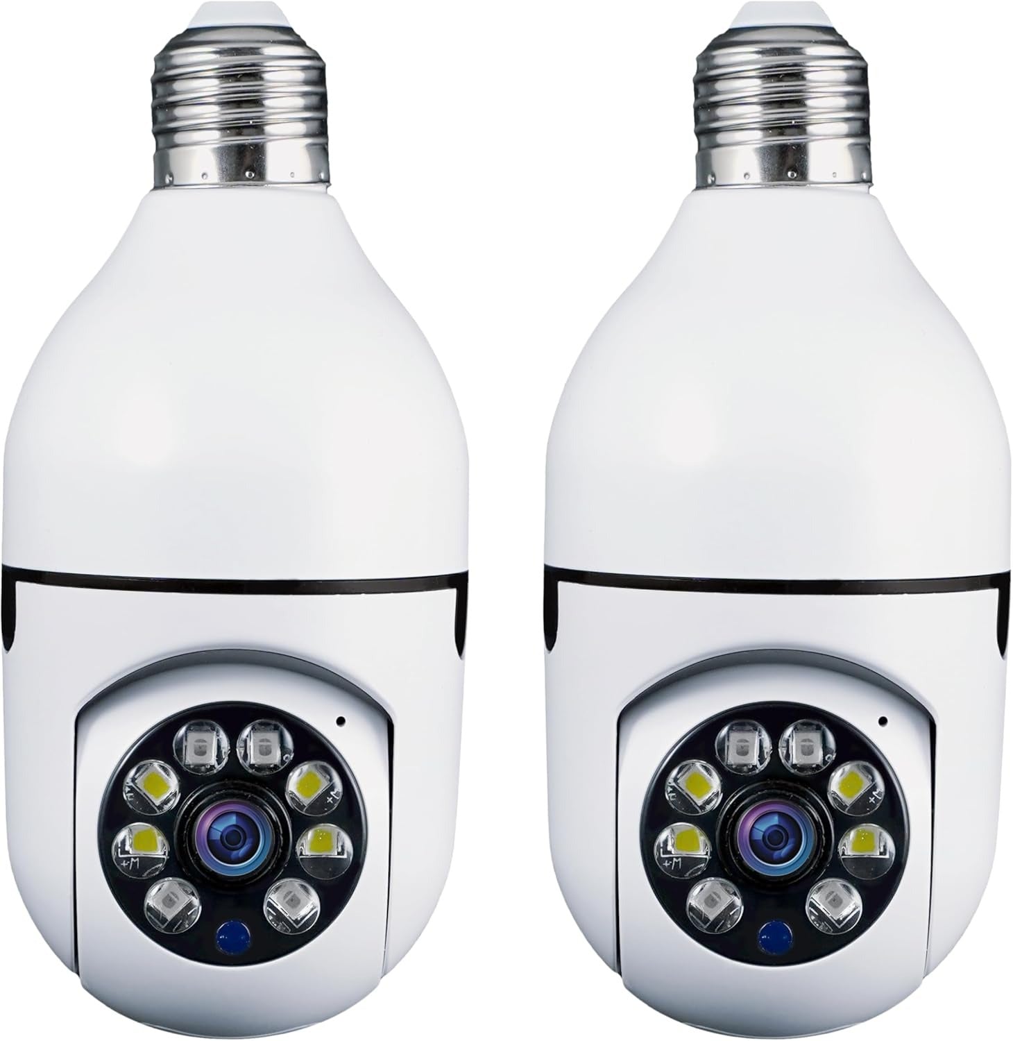 Sight Bulb Security Camera, Two Way Talk 1080P HD Video WiFi Smart Camera, Indoor Outdoor Night Vision 360 Degree Motion Detection with SD Card (Pack of 2)