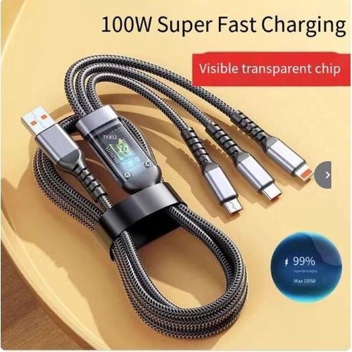 3 in 1 Fast Charging cable For iPhone Type C And Andriod.