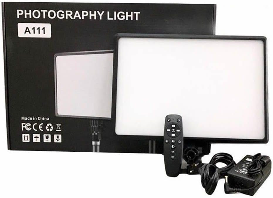Professional Photography Light with Remote and Tripod Stand, 6000K, 120 LED Beads, 3000K-6000K Color Temperature, Model A111