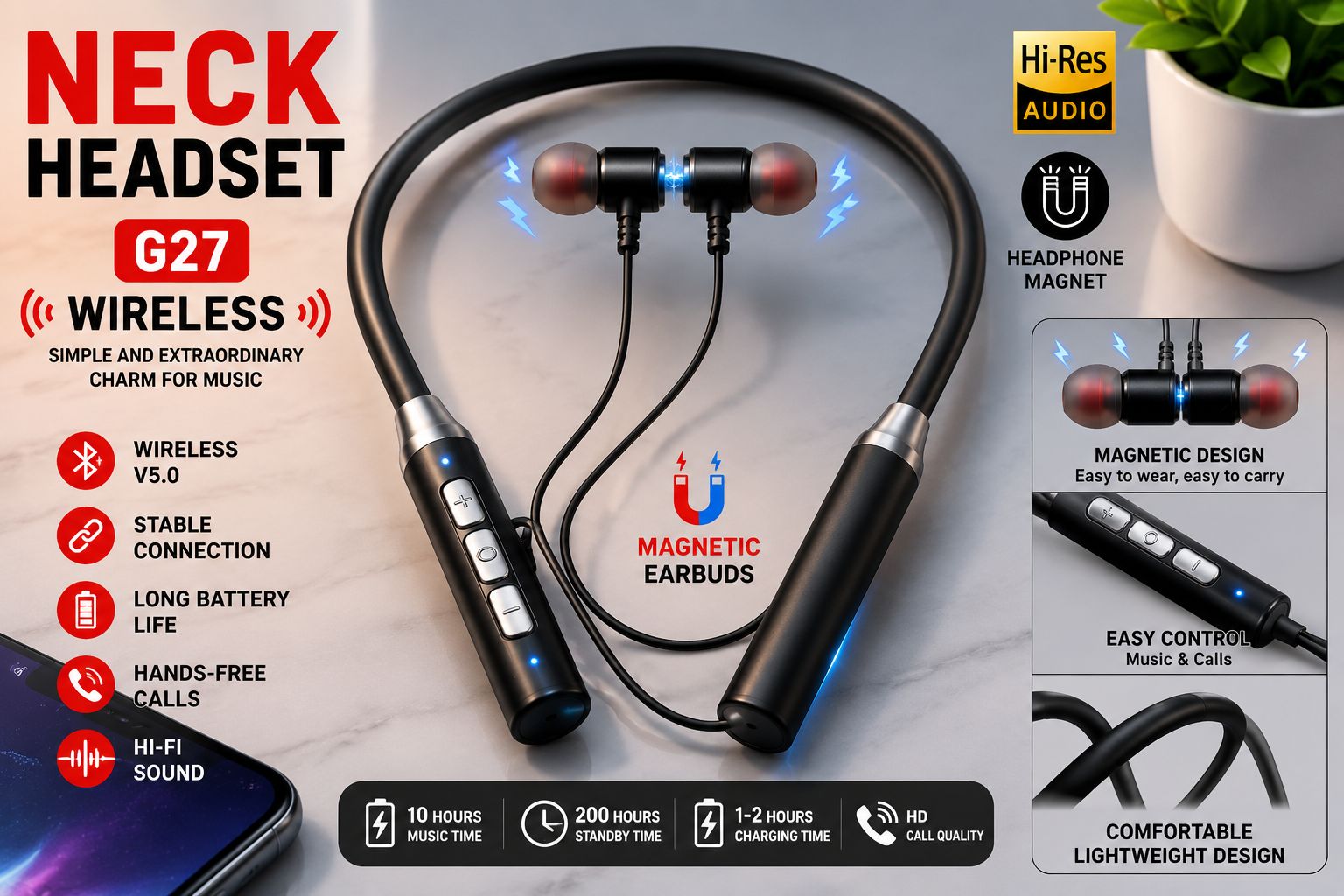NECK WIRELESS HEADSET