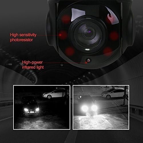 Varifocal Zoom PTZ IP Camera Outdoor, Wireless WiFi Connection, 20X Optical Zoom, HD 1080P 2.0 Megapixel, 328ft IR Night Vision, Auto Focus, Varifocal Lens, SD Card