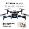 XT808 GPS Drone, 8K Dual Camera Brushless Motor Obstacle Avoidance.