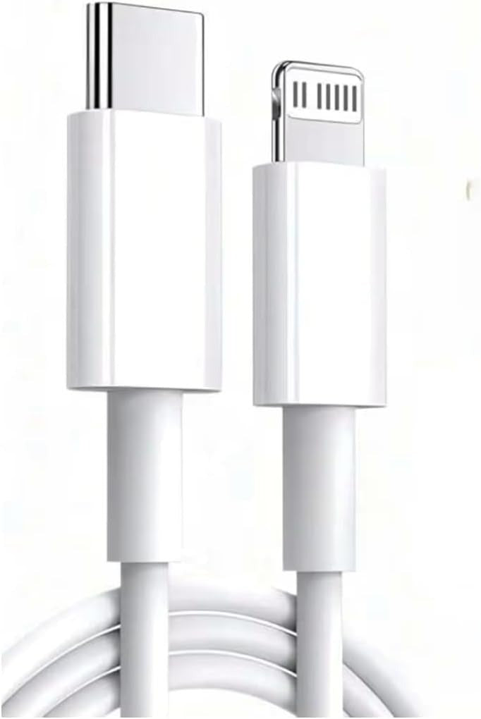 EZRA PD 20W Fast charging and data transfer Cable - Durable & High-Speed Charging Solution, Portable Electronics White (1 meter)