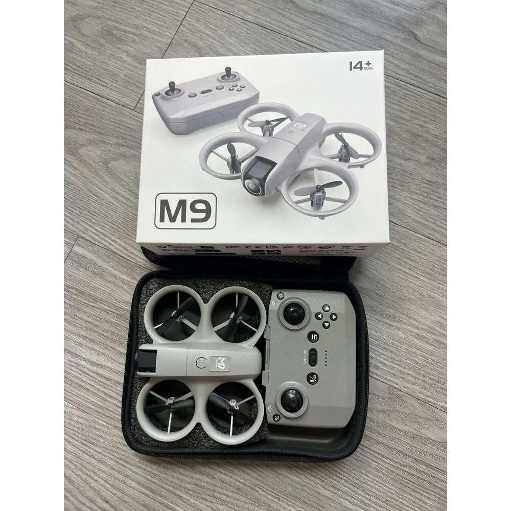 Camera Drone M9 Mini 4Khd Camera Remote Control Portable Helicopter Quadcopter Gift For Kids Drone Toy With Optical Flow Positioning.