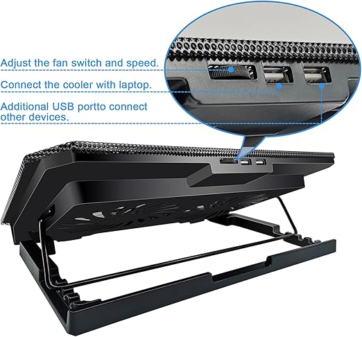 Laptop Cooling pad Laptop Cooler Stand Laptop Fan Cooling pad for 11-15.6 Inch