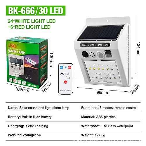 FA-BK-666 Solar Sound and Light Alarm Lamp.