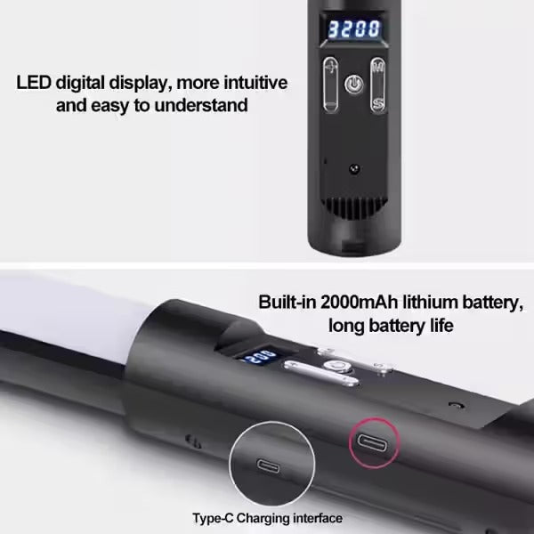 PM-198 Portable Video Making Handheld RGB LED Stick Light.