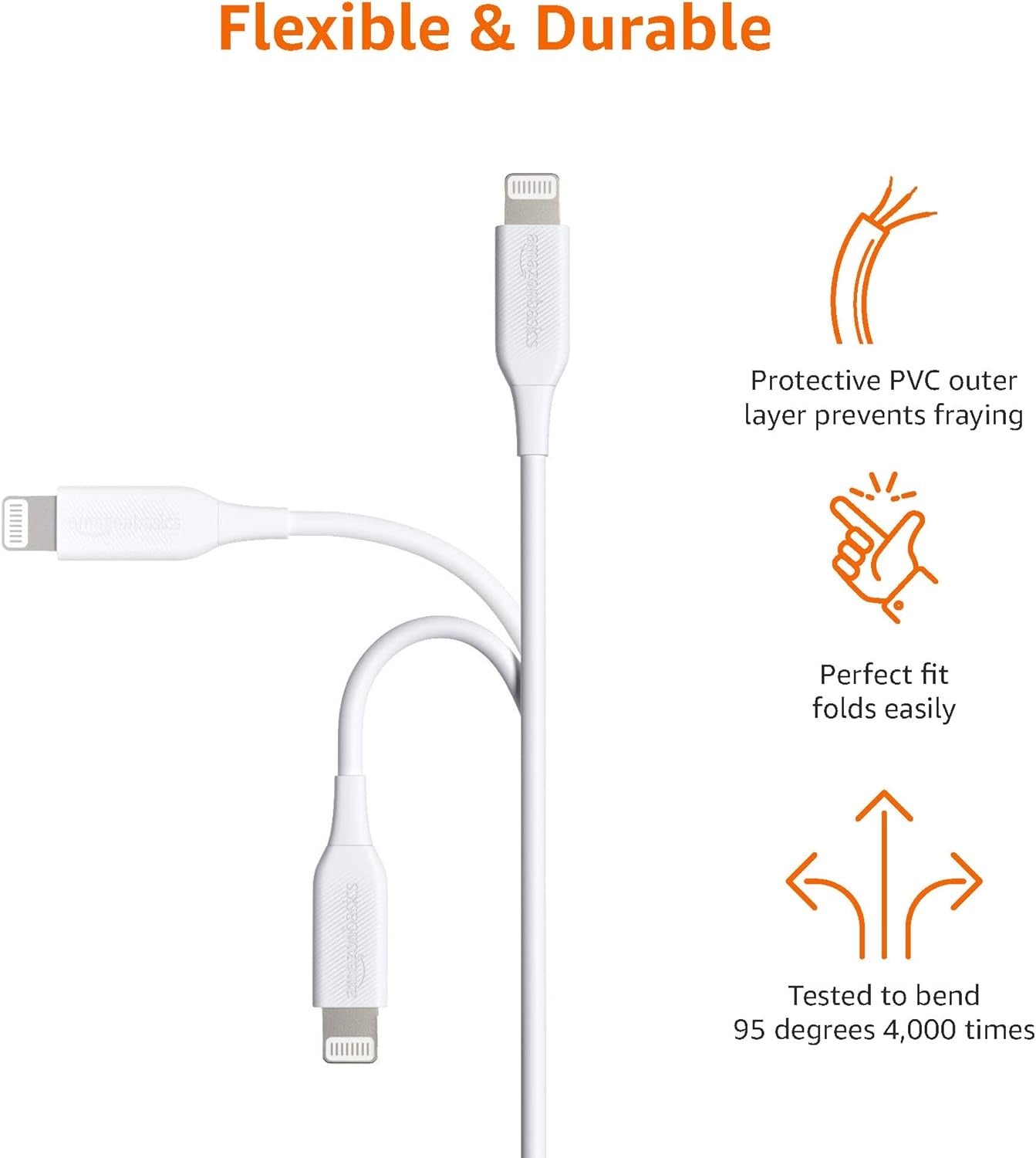 5.1A USB-A to Lightning Cable, High Speed Data Sync, Charger for iPhone 14 13 12 11 X Xs Pro, Pro Max, Plus, iPad, 3.