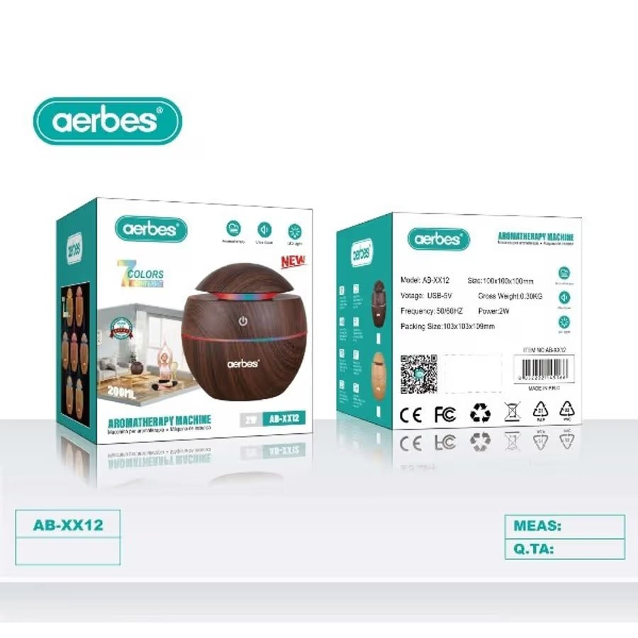 Aerbes AB-XX12 7 Colours Night Mightlight Humidifier 2W 200ML.