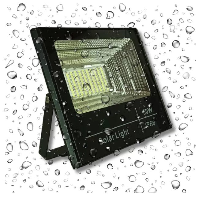 50W LED Solar Flood Light with Remote Control & Solar Panel
