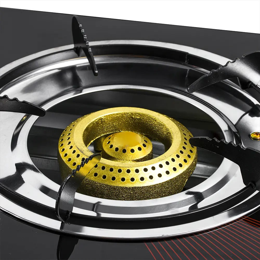 AKANE Home Cooking Gas Stove Three Burner Gas Cooker With Electronic Ignition Even Firepower Stable Heat Control for Home Use
