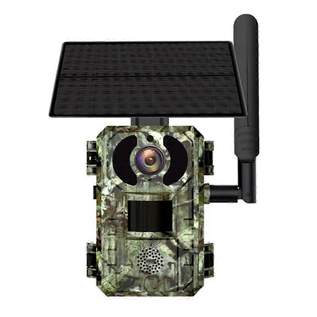 4G LTE Cellular Trail Camera with 4W Solar Panel, 7800mAh Battery, Motion Activated Night Vision, 4MP IP66 Waterproof