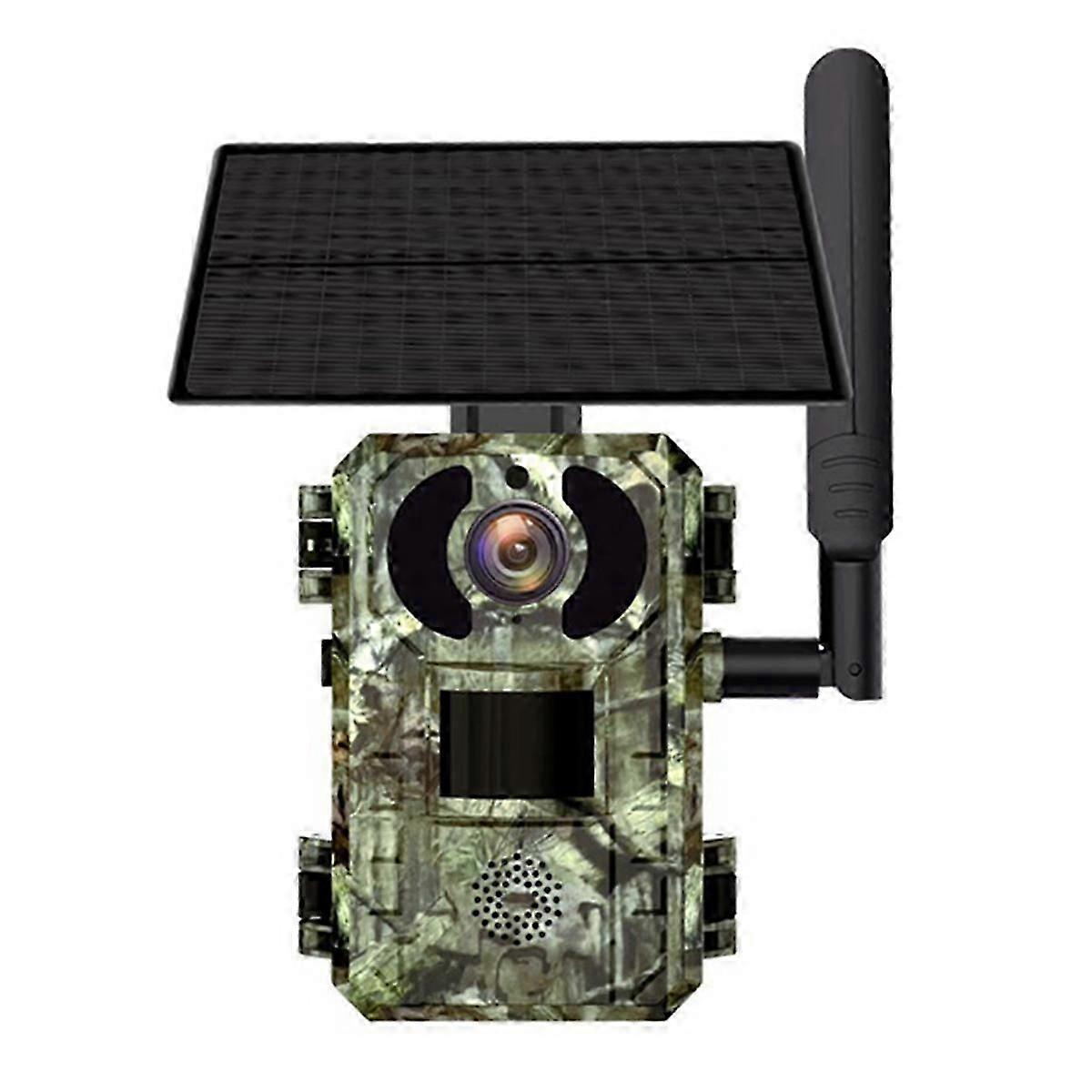 4G LTE Cellular Trail Camera with 4W Solar Panel, 7800mAh Battery, Motion Activated Night Vision, 4MP IP66 Waterproof