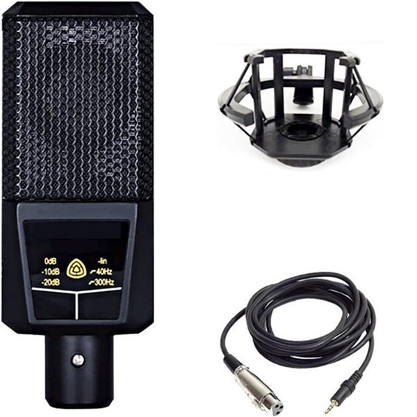 PM-218 Professional Microphone Condenser With Base Stand