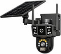 Electricity/Solar-Powered PTZ Security Camera – 355° Horizontal & 95° Vertical Rotation, Two-Way Talk, Motion Tracking, 1080P HD – No Wiring Needed for Outdoor...