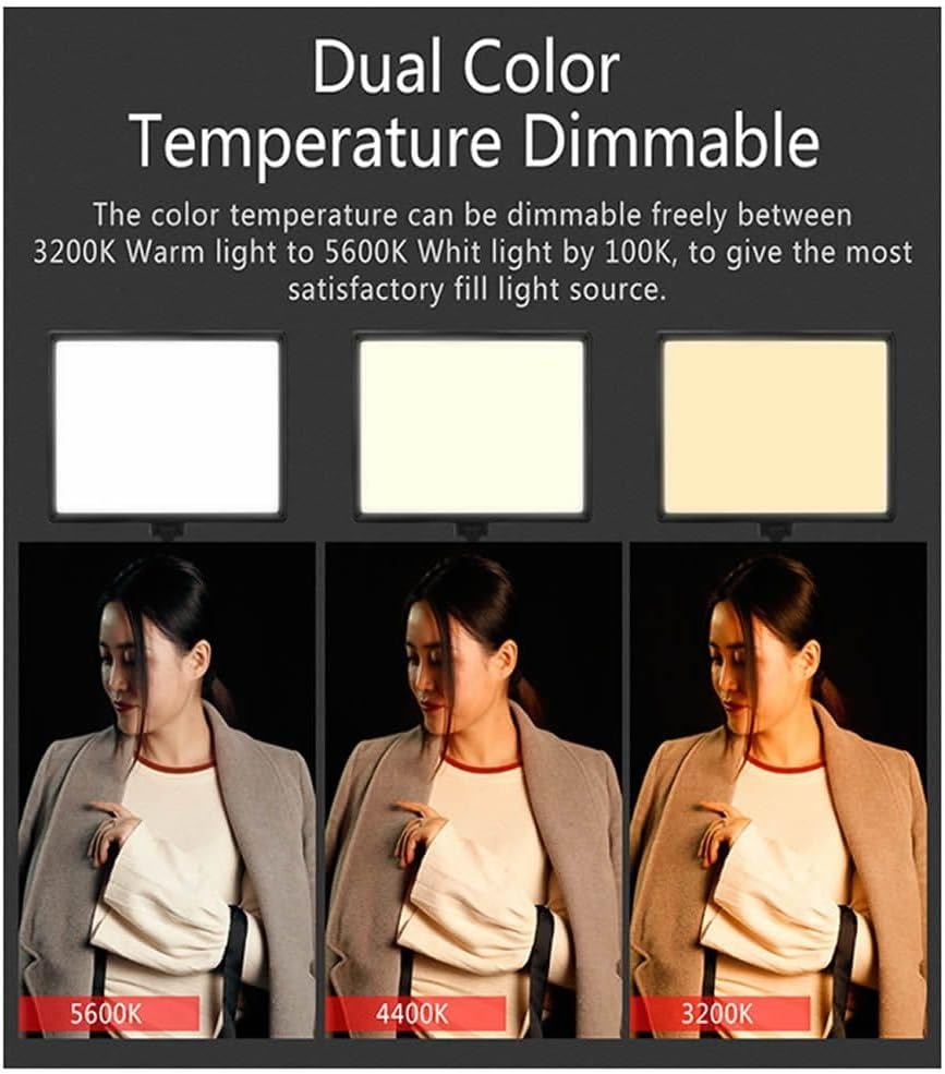 Professional Photography Light with Remote and Tripod Stand, 6000K, 120 LED Beads, 3000K-6000K Color Temperature, Model A111