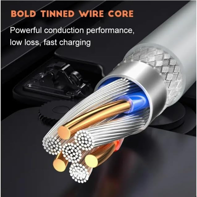 EZRA PD 20W Fast charging and data transfer Cable - Durable & High-Speed Charging Solution, Portable Electronics White (1 meter)