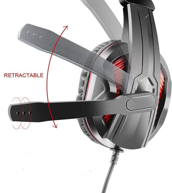 Wolulu AS-51268 Wired 3.5mm Noise Canceling Gaming Headset With Condenser Microphone.